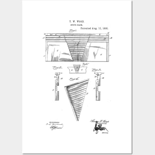 Stove Back Vintage Patent Hand Drawing Posters and Art